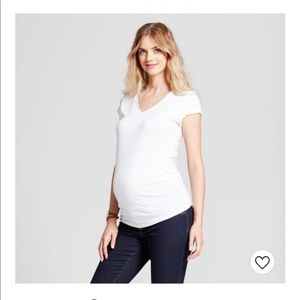 Isabel Maternity White Short Sleeve Tshirt
